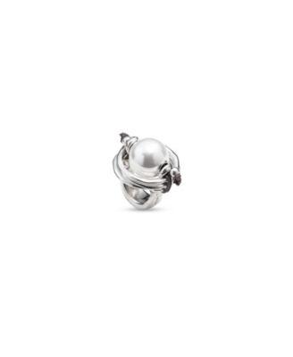 Sterling Silver-Plated Ring with Pearl by UNODE50