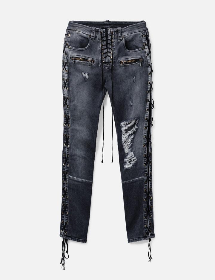 Lace Up Jeans by UNRAVEL PROJECT