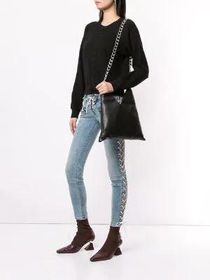 lace front sweatshirt by UNRAVEL PROJECT