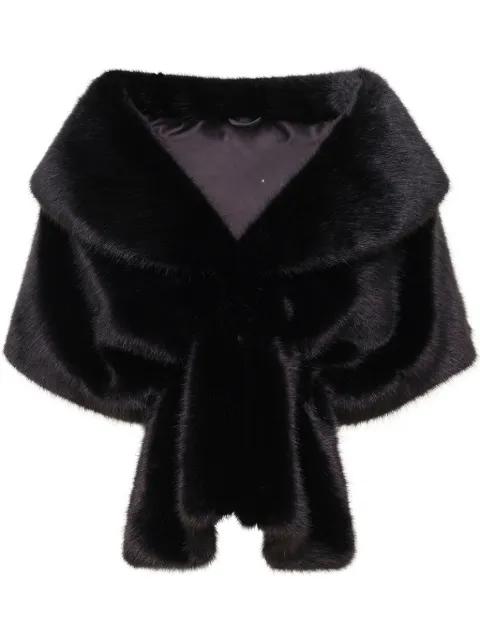 Champagne wrap cape by UNREAL FUR