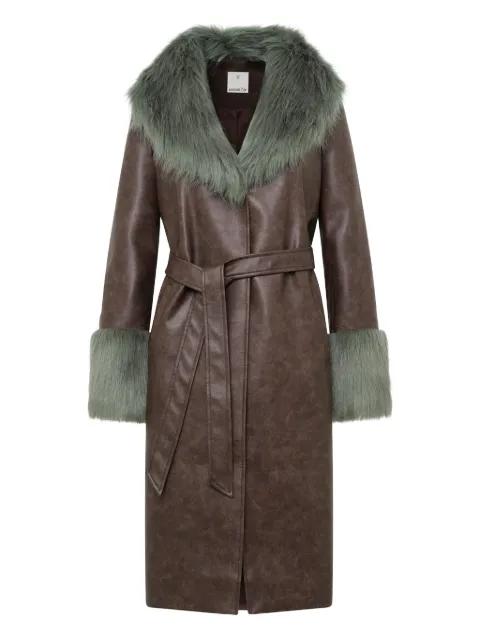 Empathy faux-fur-trim coat by UNREAL FUR