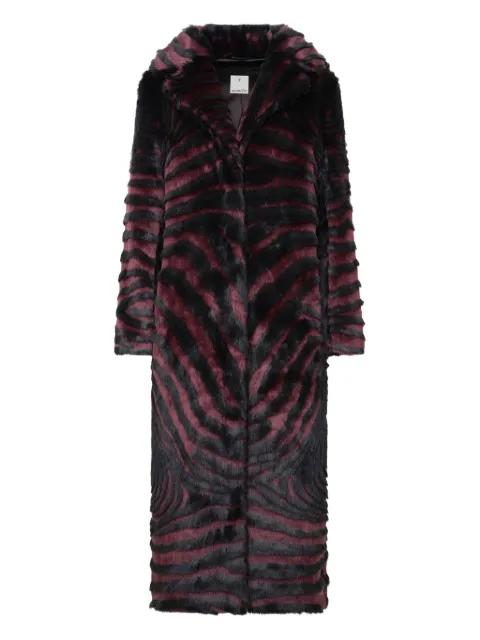 Gonzo striped coat by UNREAL FUR