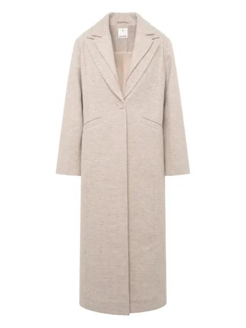 Malta herringbone coat by UNREAL FUR