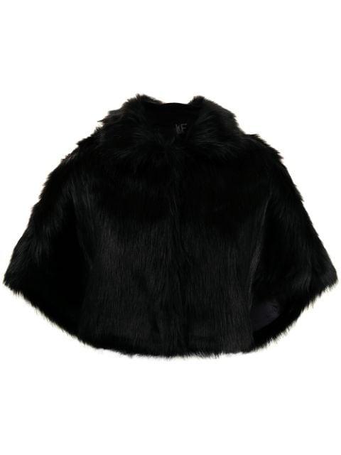 Nord faux-fur cropped cape by UNREAL FUR