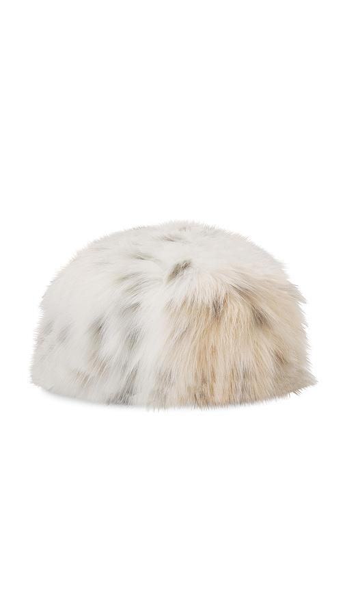 Unreal Fur Natasha Hat in Cream by UNREAL FUR
