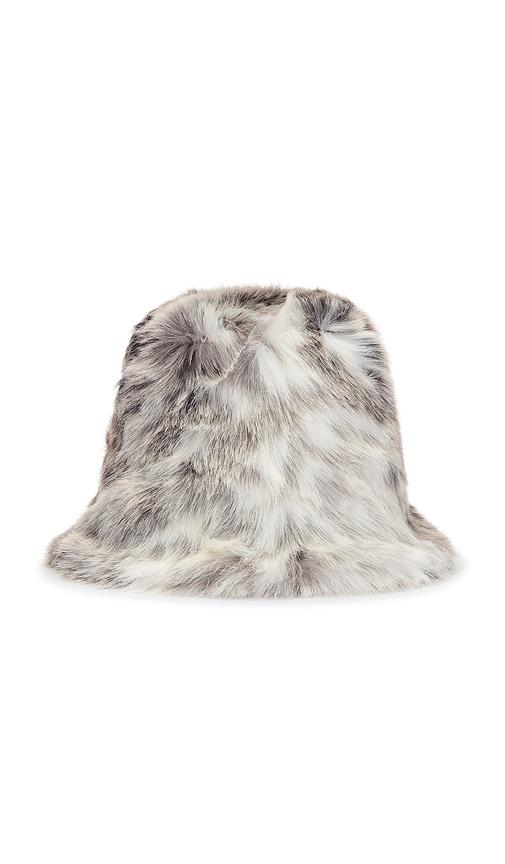 Unreal Fur Yeoman Bucket Hat in Grey by UNREAL FUR