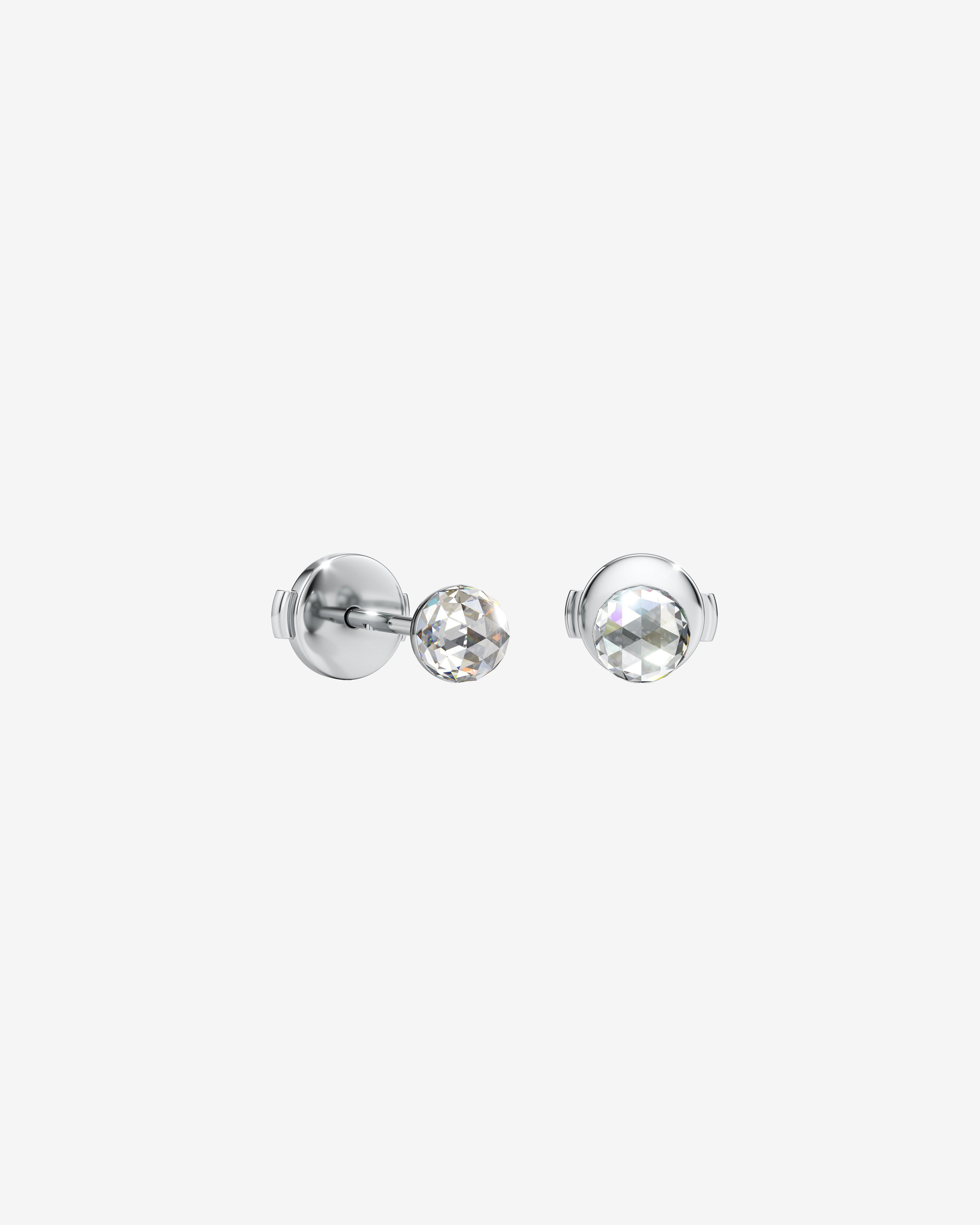 Unsaid - Women's Bubble Stud Earrings - (White Gold) by UNSAID