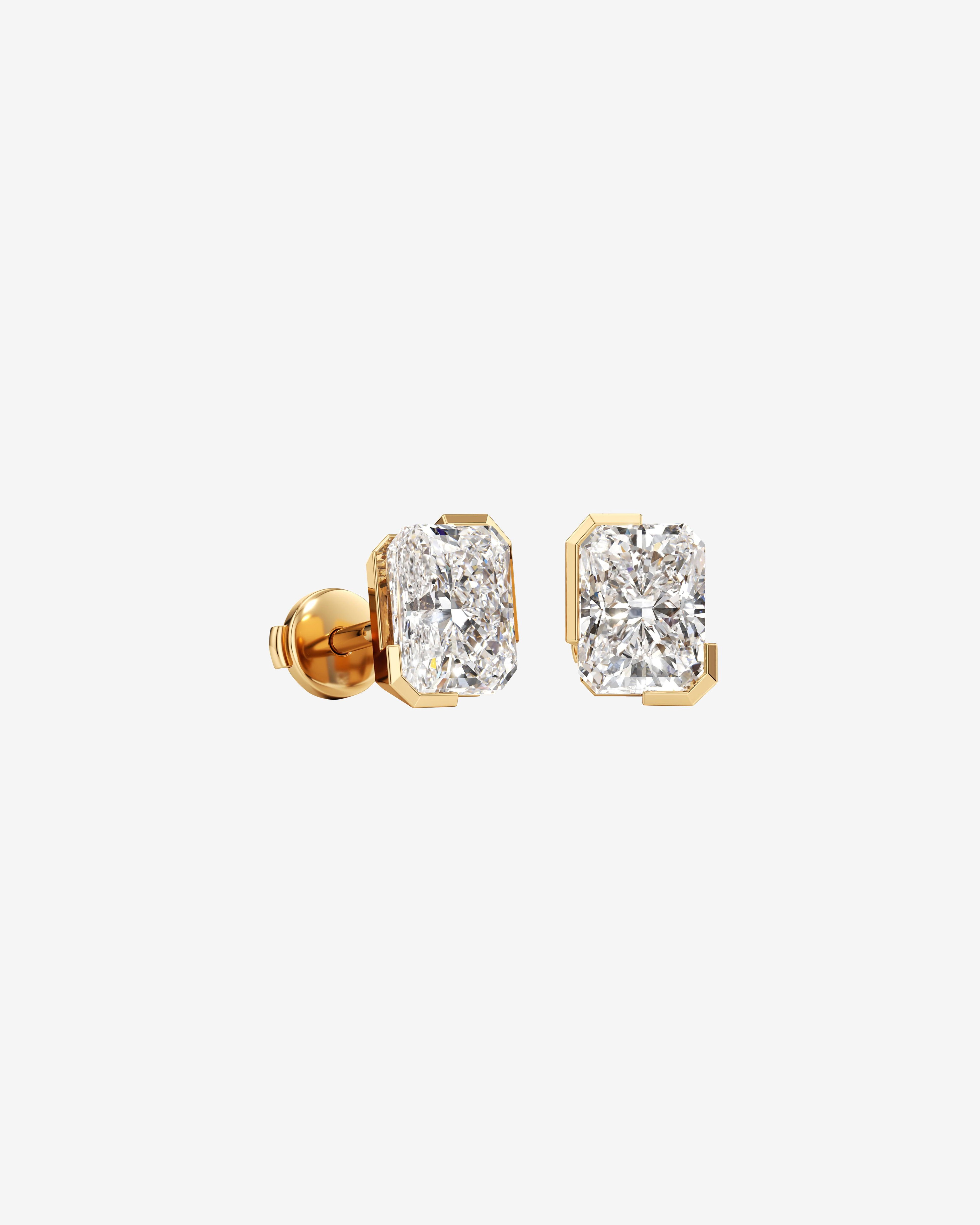 Unsaid - Women's Meta Stud Earrings - (Yellow Gold) by UNSAID