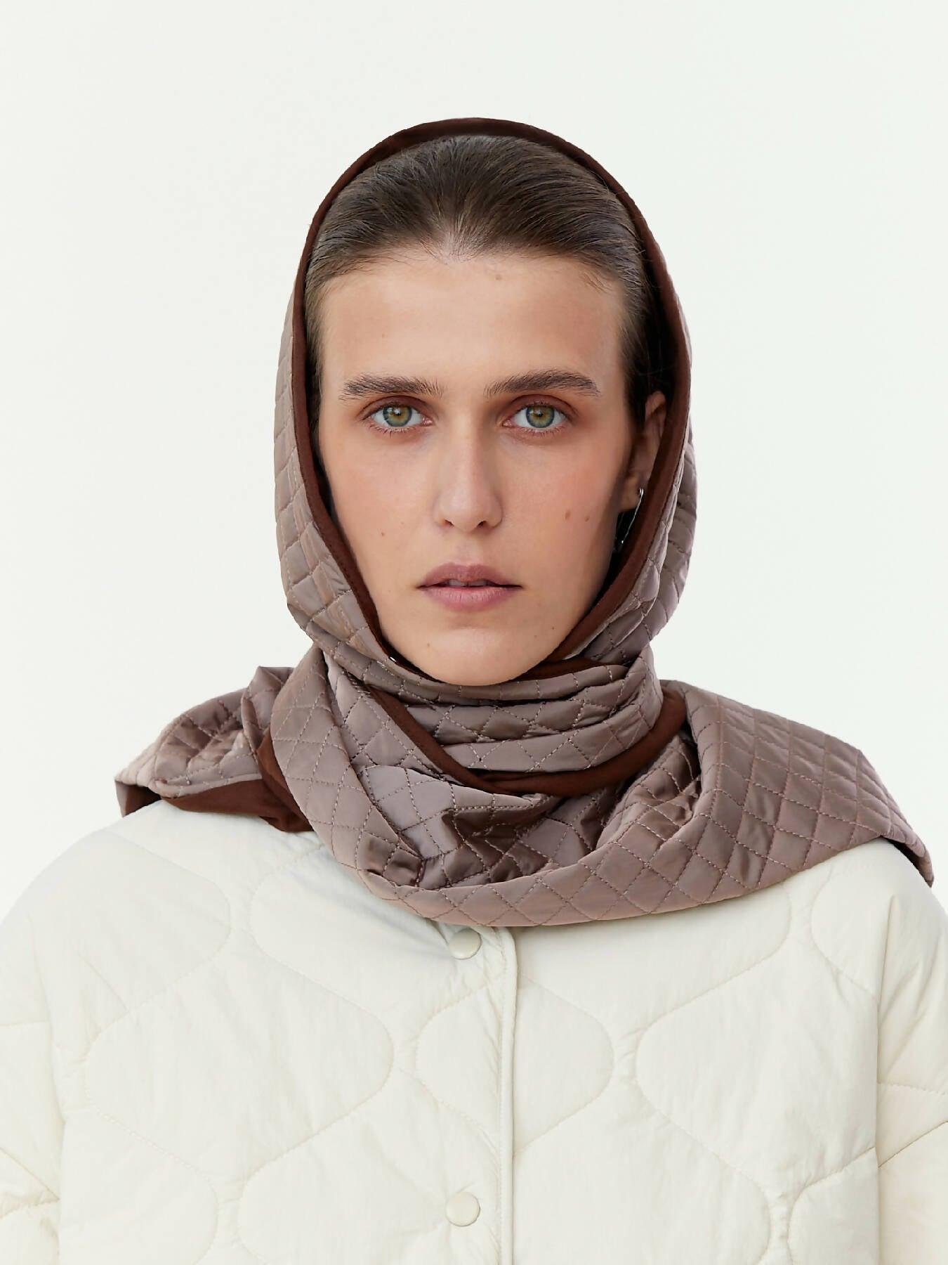 Puffer Quilted Headscarf by UNU CLOTHING
