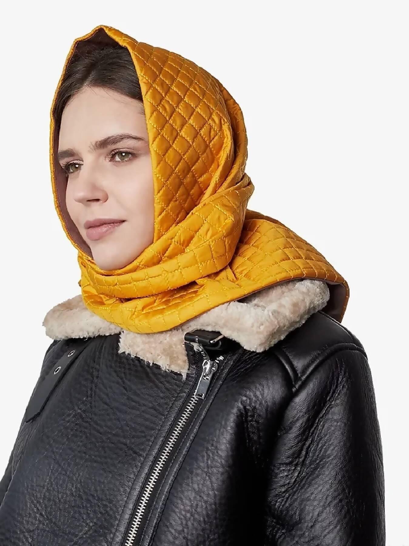 Puffer Quilted Headscarf by UNU CLOTHING