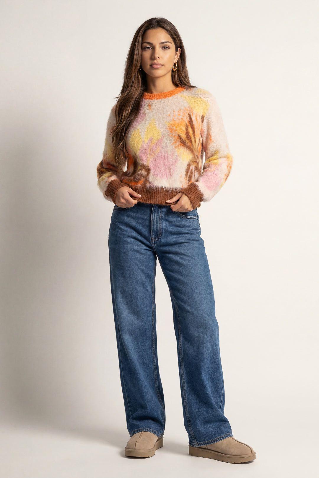 Abstract Wool-Blend Jumper by URBAN BLISS
