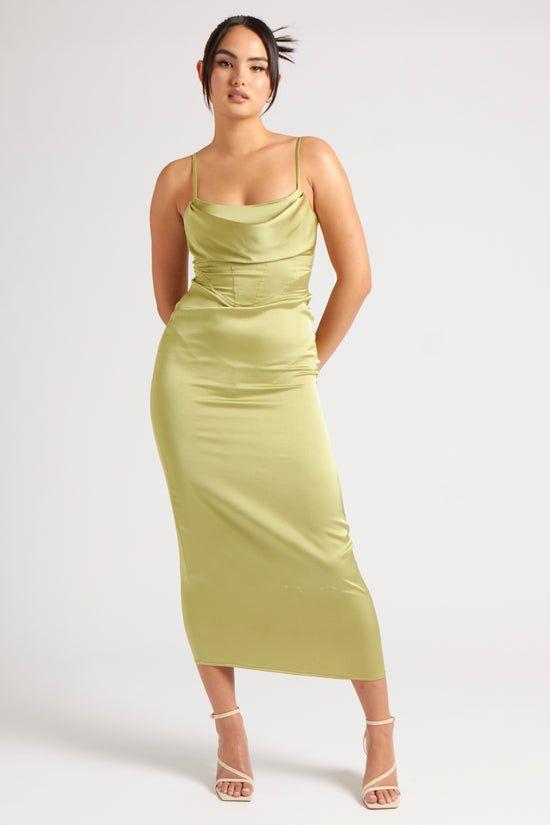 Belle Corset Midi Dress by URBAN BLISS