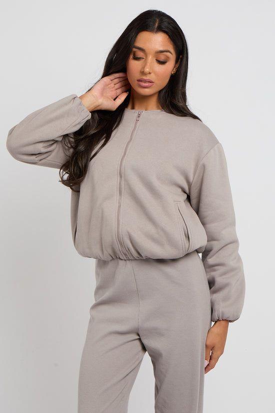 Bubble Hem Jersey Jacket by URBAN BLISS