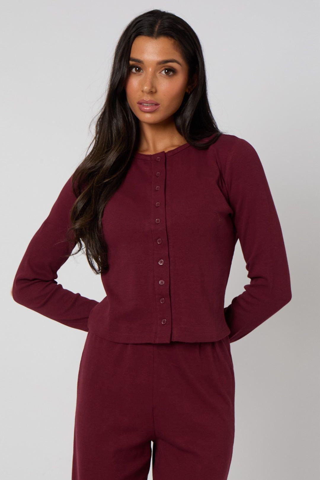 Button Front Top by URBAN BLISS