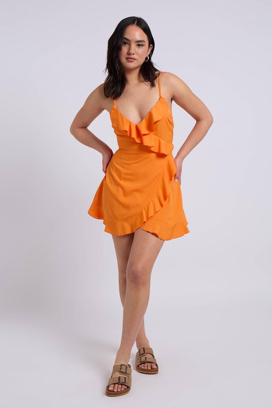 Cami Woven Frill Tea Dress by URBAN BLISS