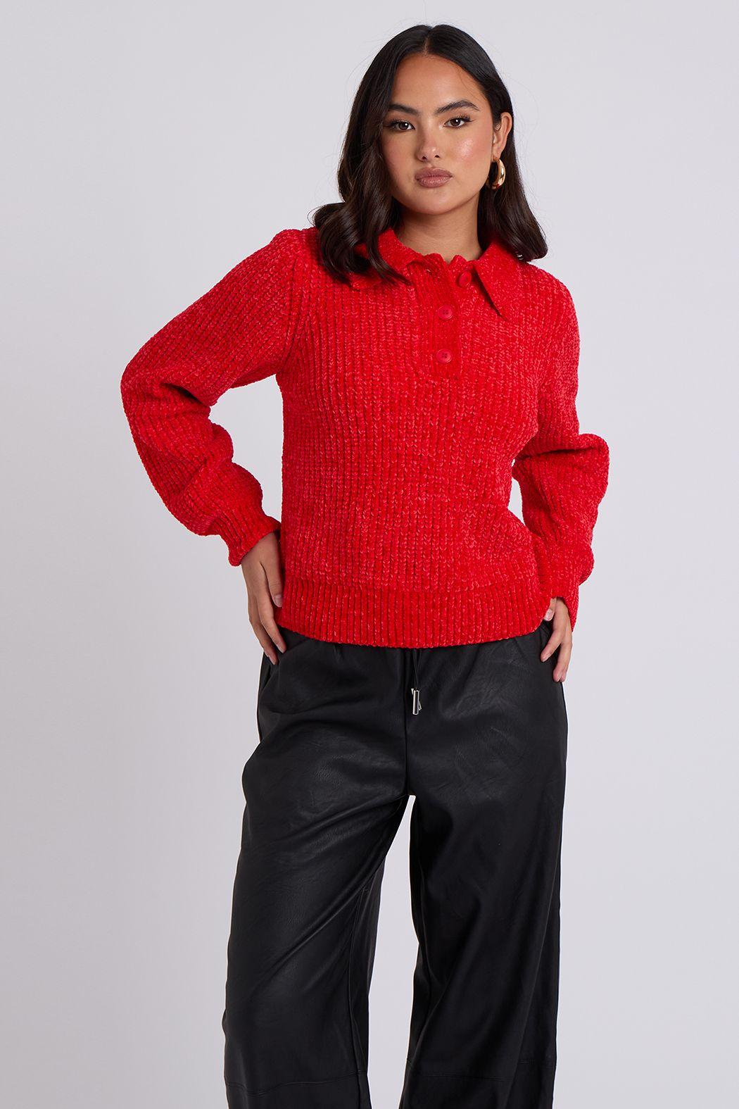 Chenille Button Front Jumper by URBAN BLISS