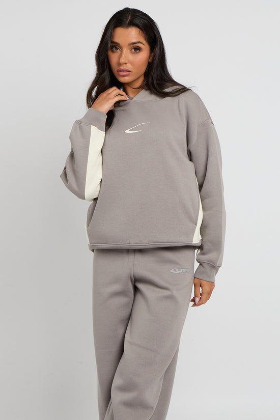 Colour Block Graphic Hoodie by URBAN BLISS