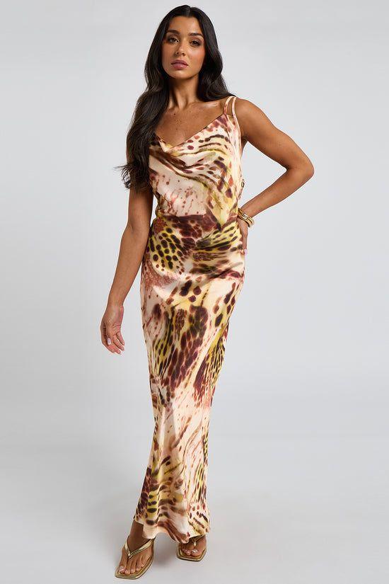 Cowl Neck Maxi Dress by URBAN BLISS