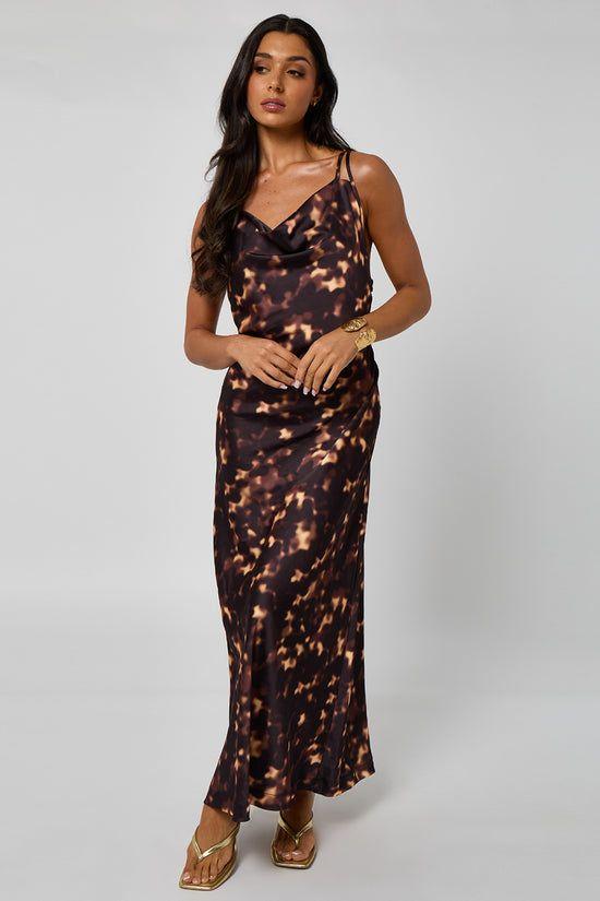Cowl Neck Maxi Dress by URBAN BLISS