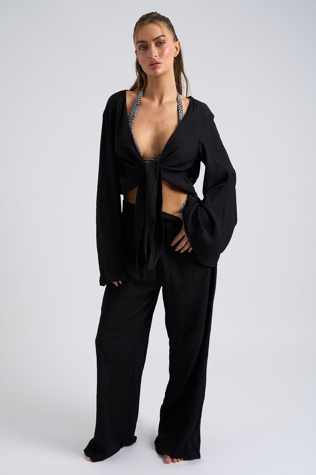 Crinkle Beach Trousers by URBAN BLISS