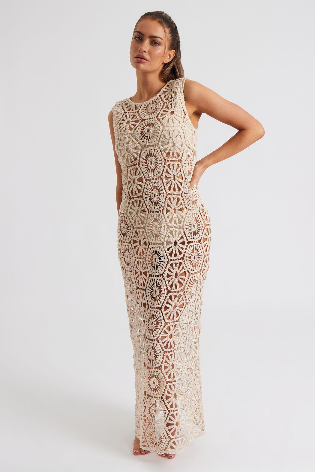 Crochet Maxi Dress by URBAN BLISS