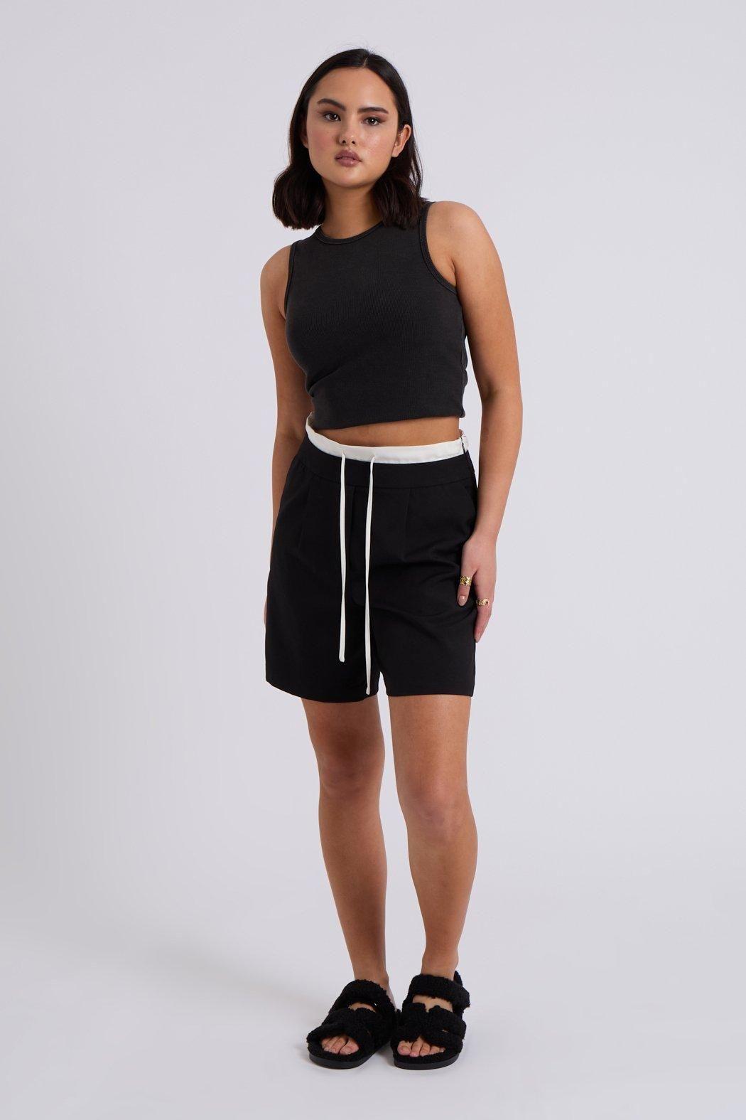 Double Waistband Bermuda Short by URBAN BLISS