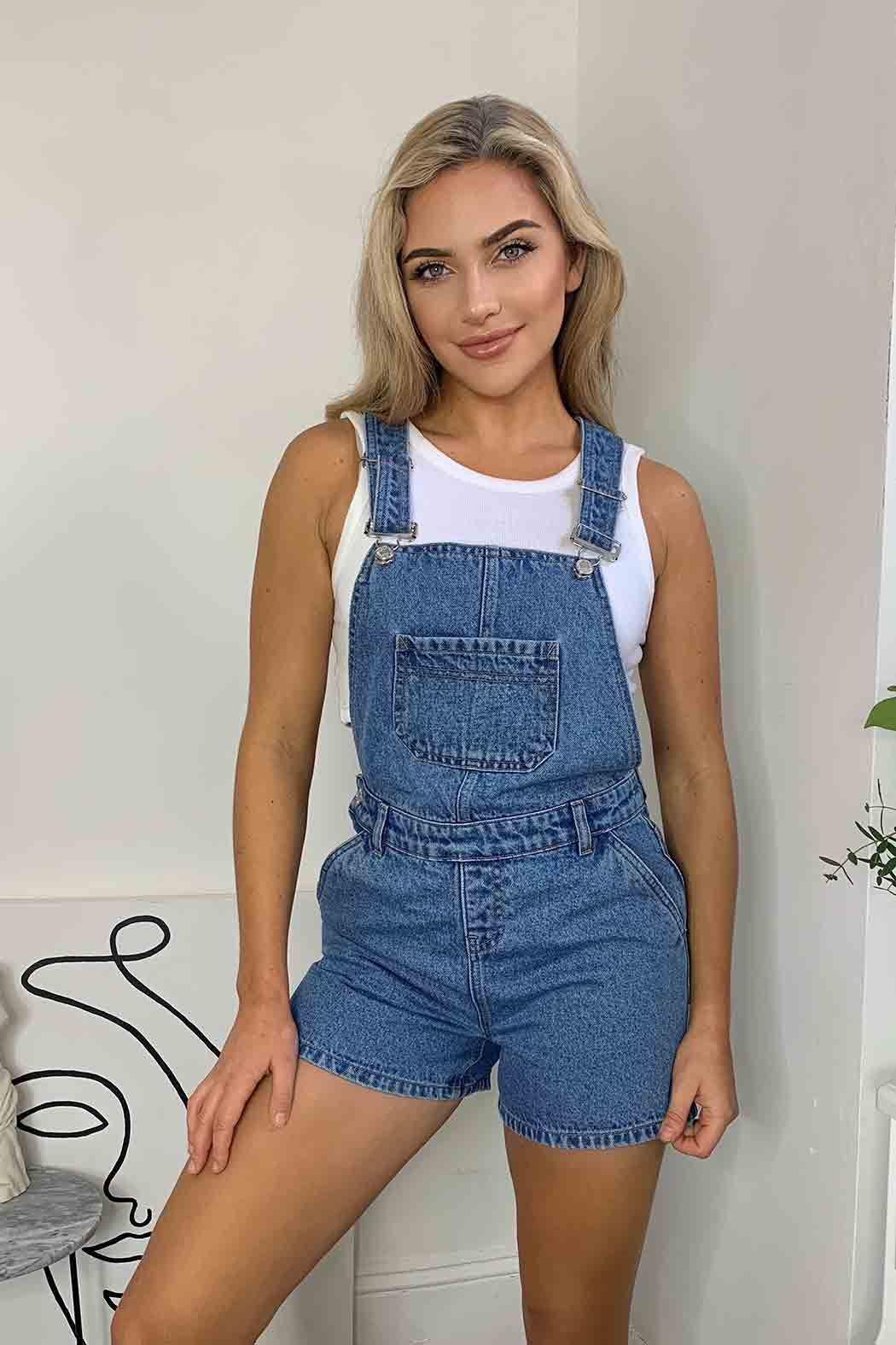 Easy Dungaree Short by URBAN BLISS