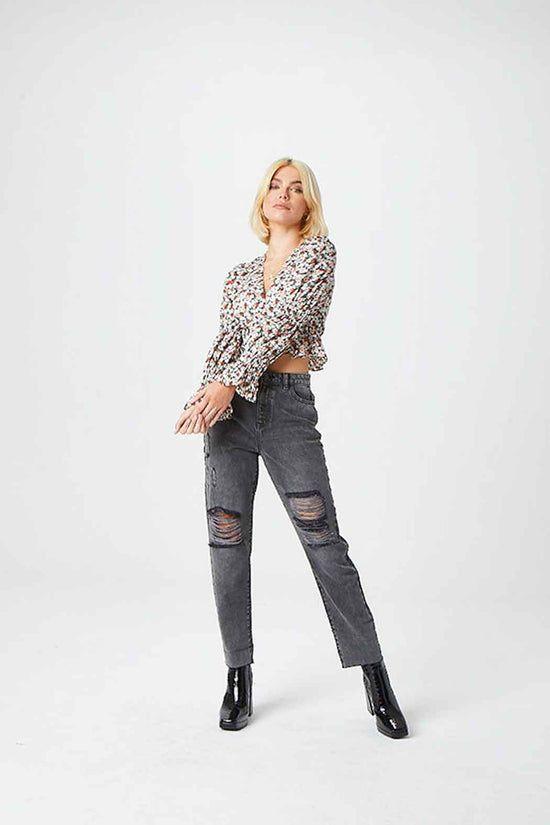 Elliott Black Ripped Mom Jeans by URBAN BLISS