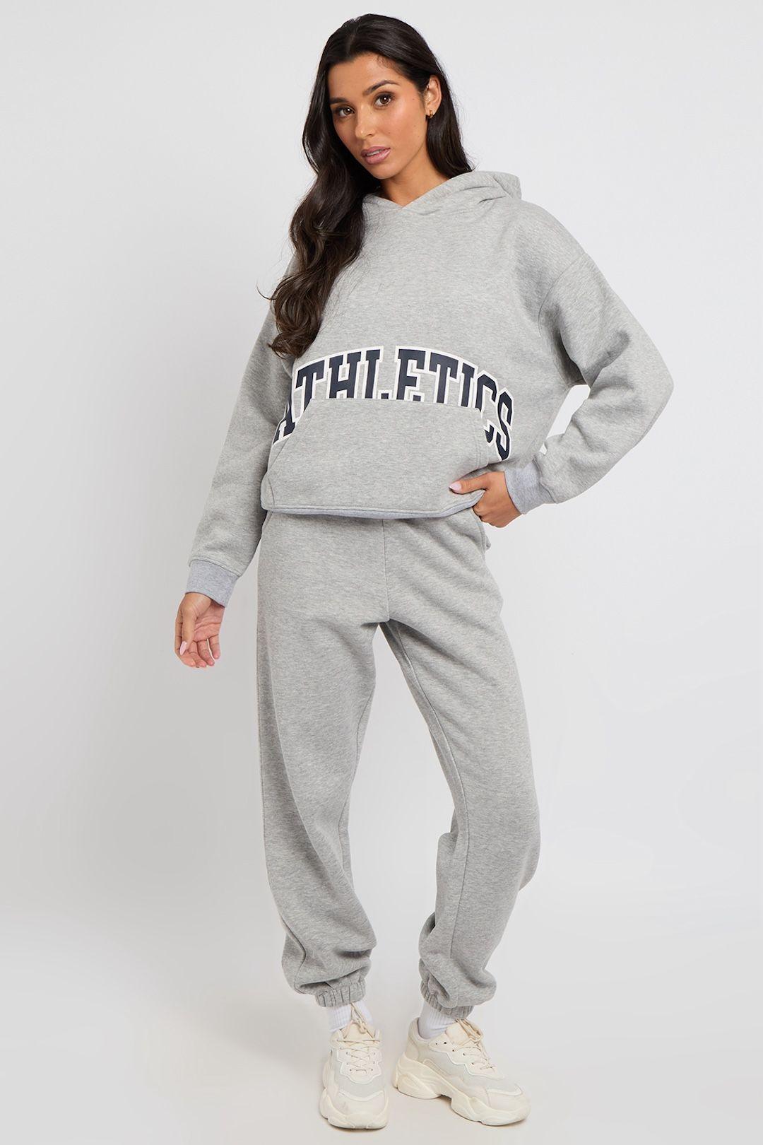 Grey Cuffed Joggers by URBAN BLISS