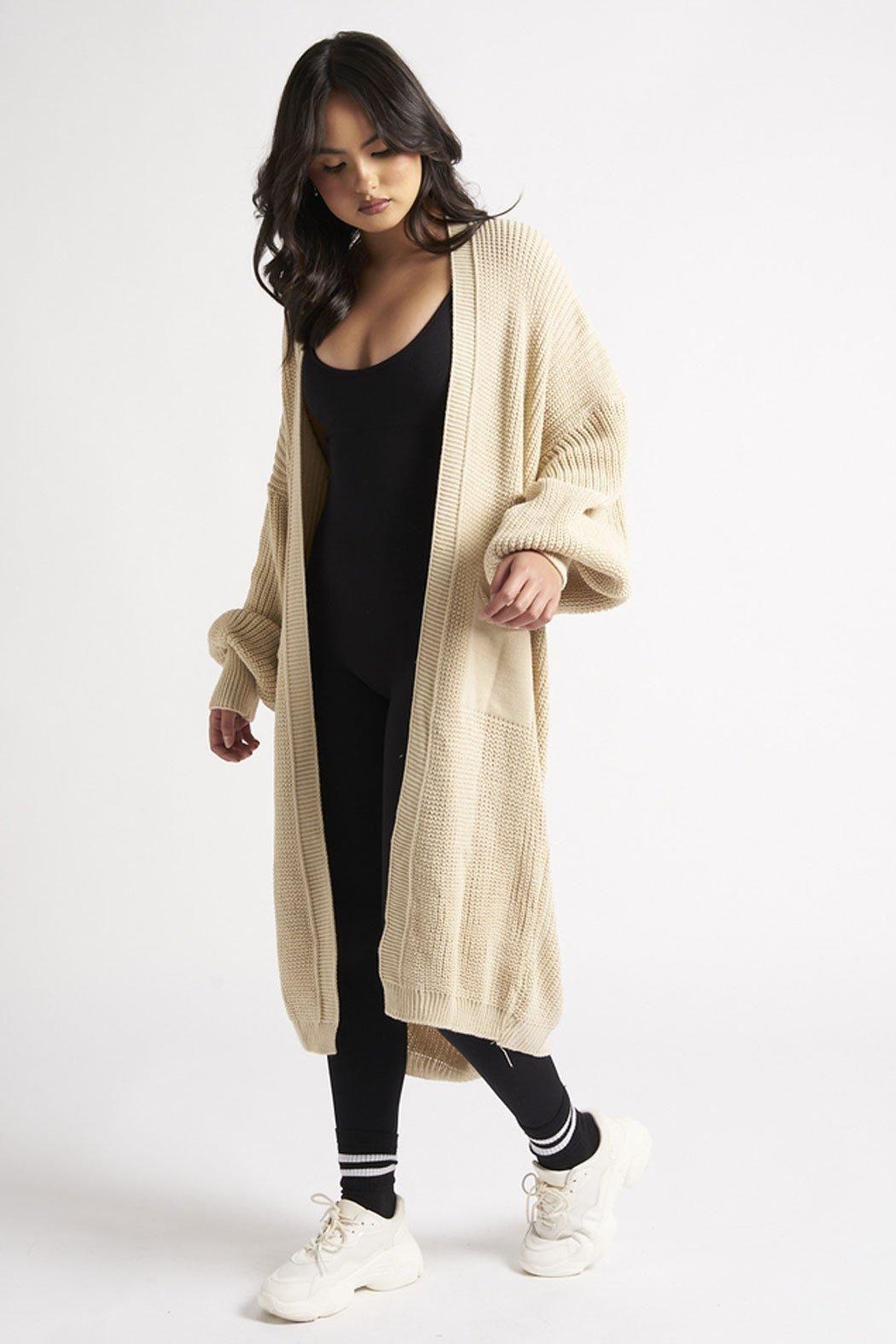Grey Longline Cardigan by URBAN BLISS