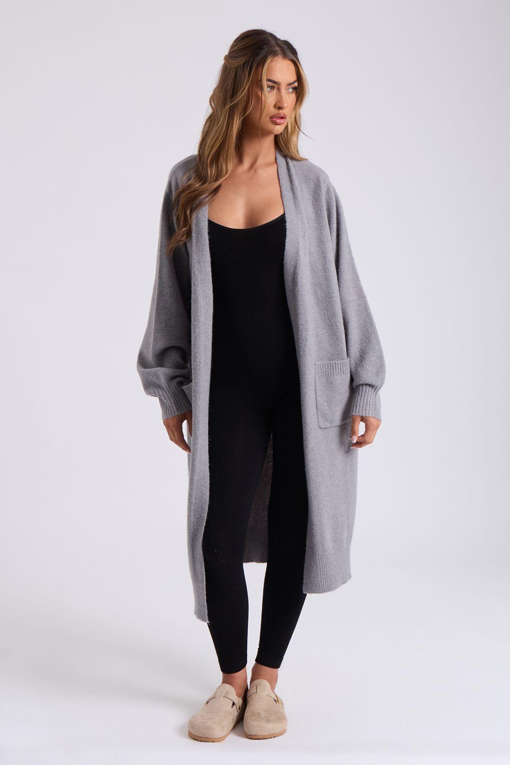 Longline Patch Pocket Cardigan by URBAN BLISS