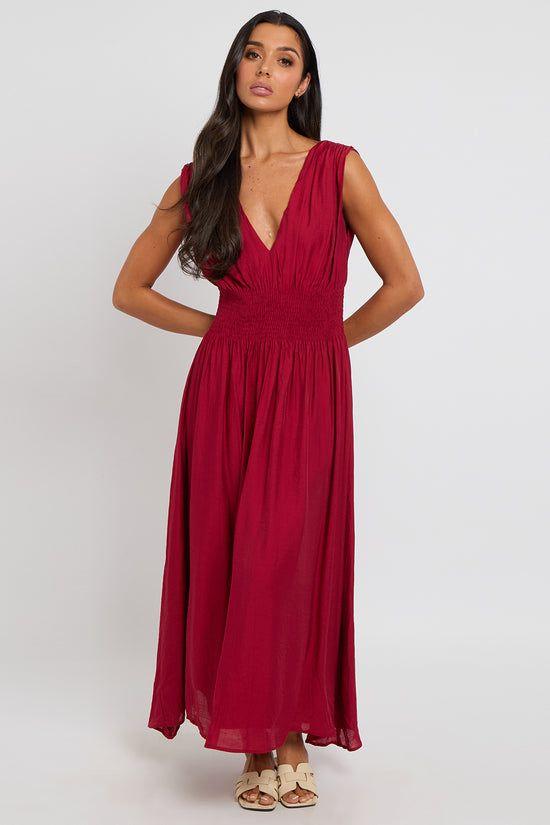 Maxi Dress with Elasticated Waist by URBAN BLISS