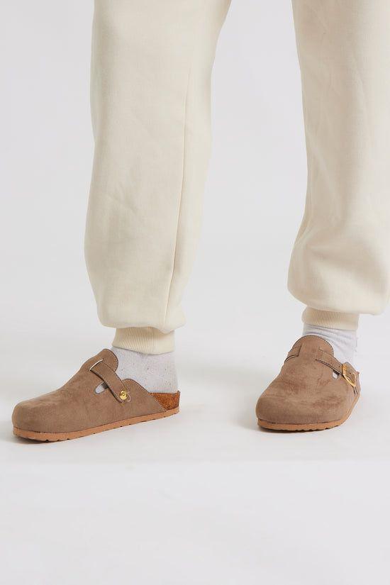 Neutral Closed Toe Clogs by URBAN BLISS