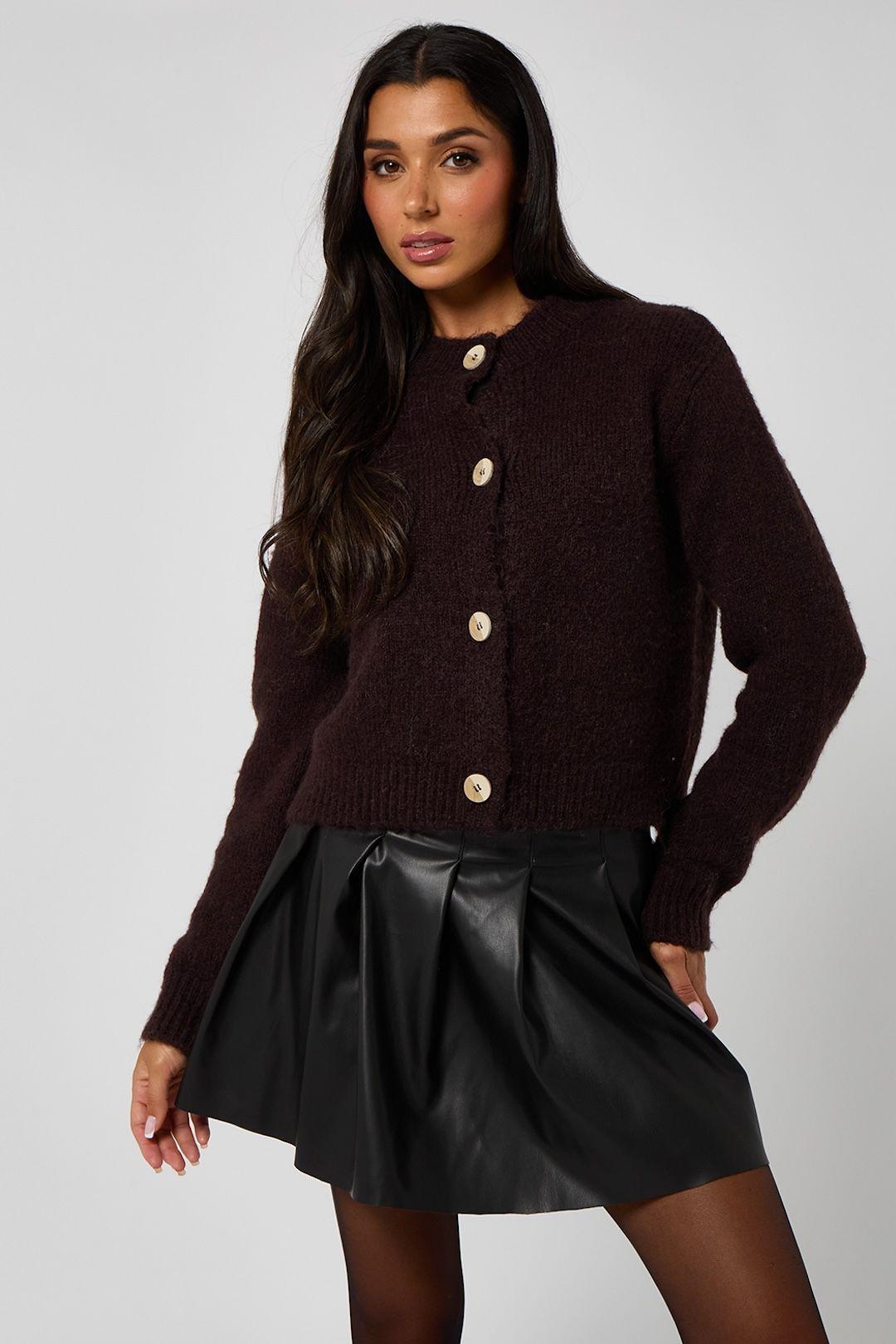 Soft Knit Cropped Cardigan by URBAN BLISS
