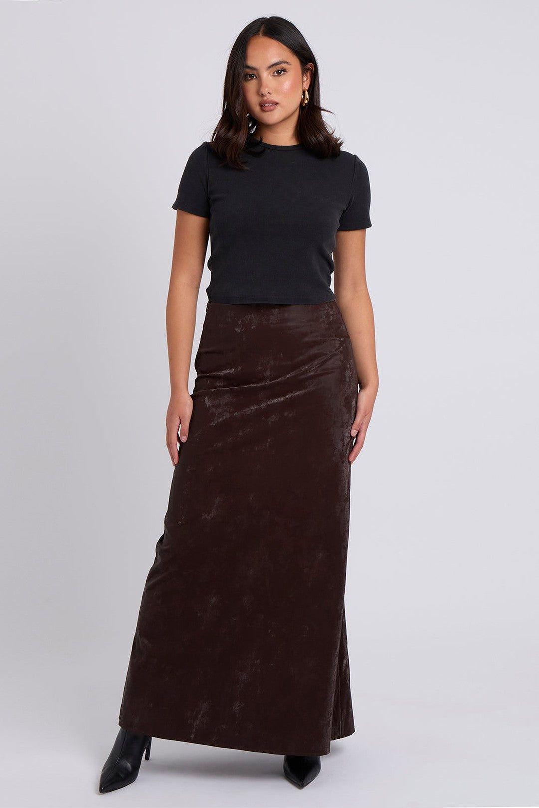 Washed Maxi Skirt by URBAN BLISS