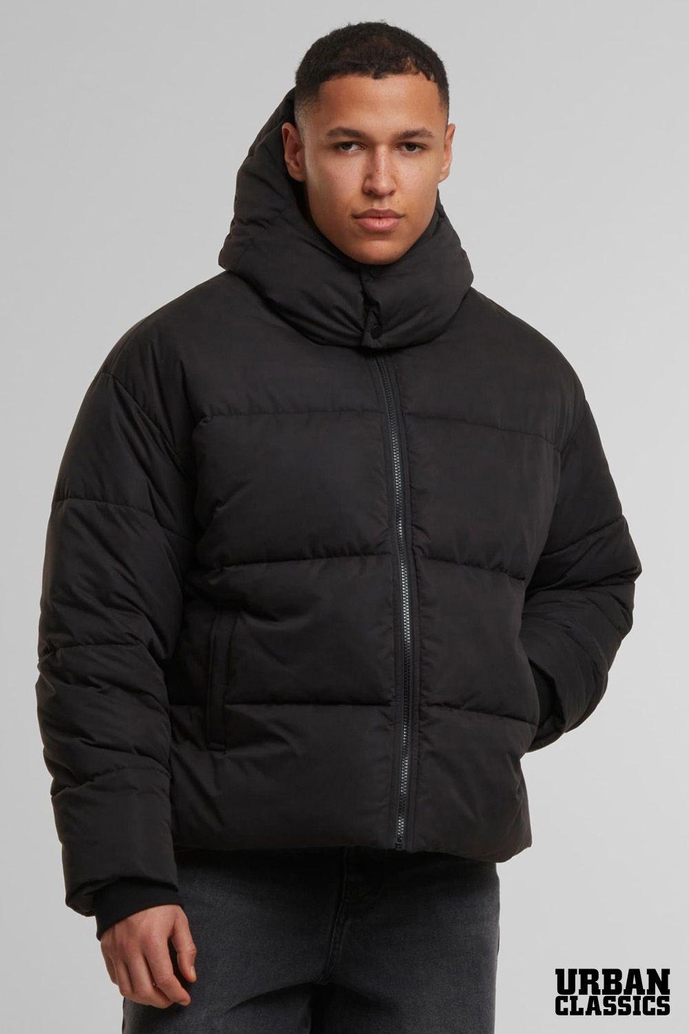 Padded Puffer High Neck Insulated Hood Zip Jacket by URBAN CLASSICS