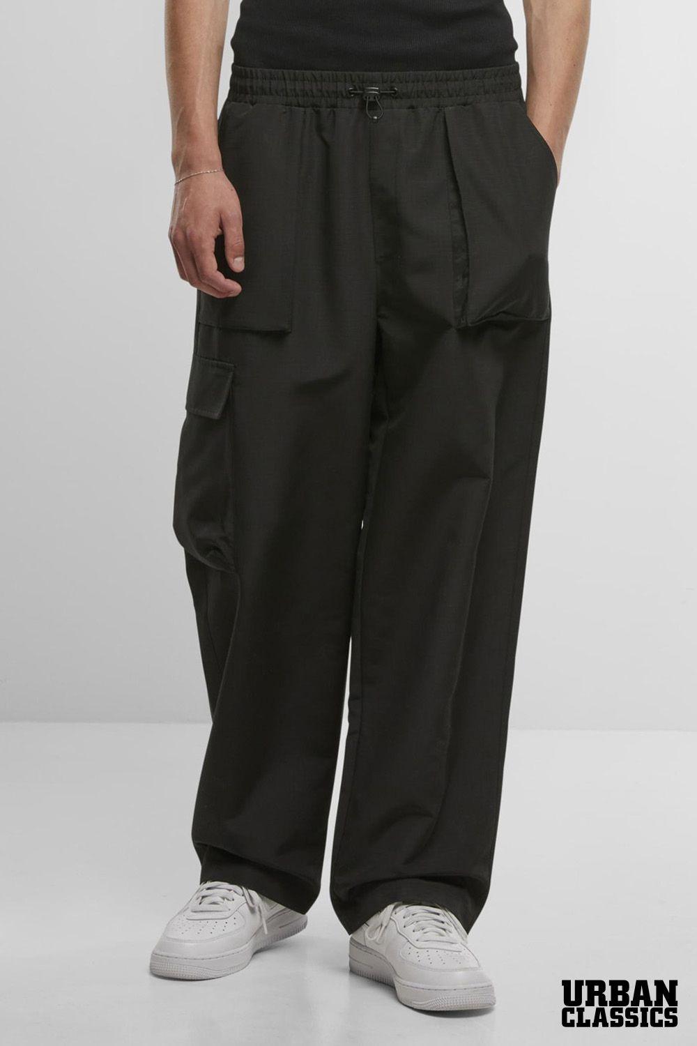 Relaxed Fit Straight Leg Ripstop Cargo Trousers by URBAN CLASSICS