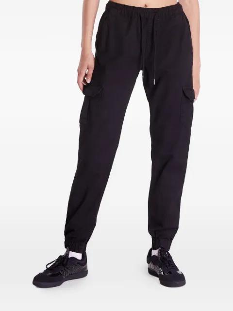 drawstring-waist cargo-pockets cotton track pants by URBAN CLASSICS