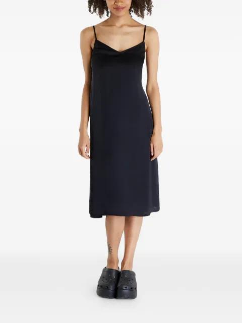 satin-finish V-neck dress by URBAN CLASSICS
