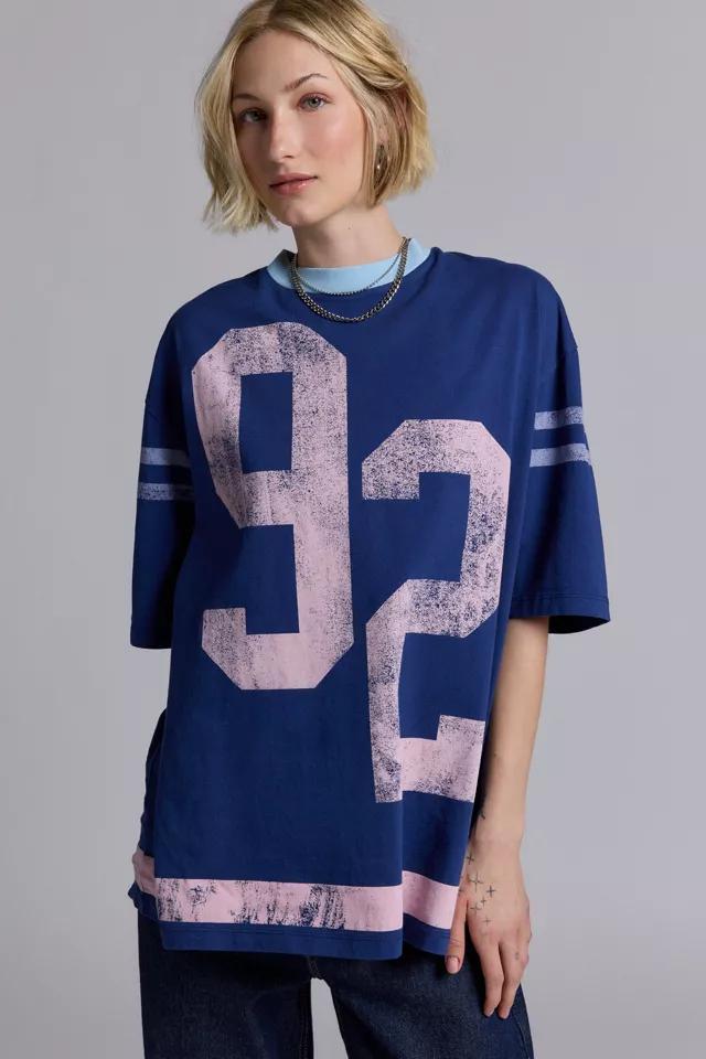 92 Football Jersey Graphic T-Shirt Dress by URBAN OUTFITTERS