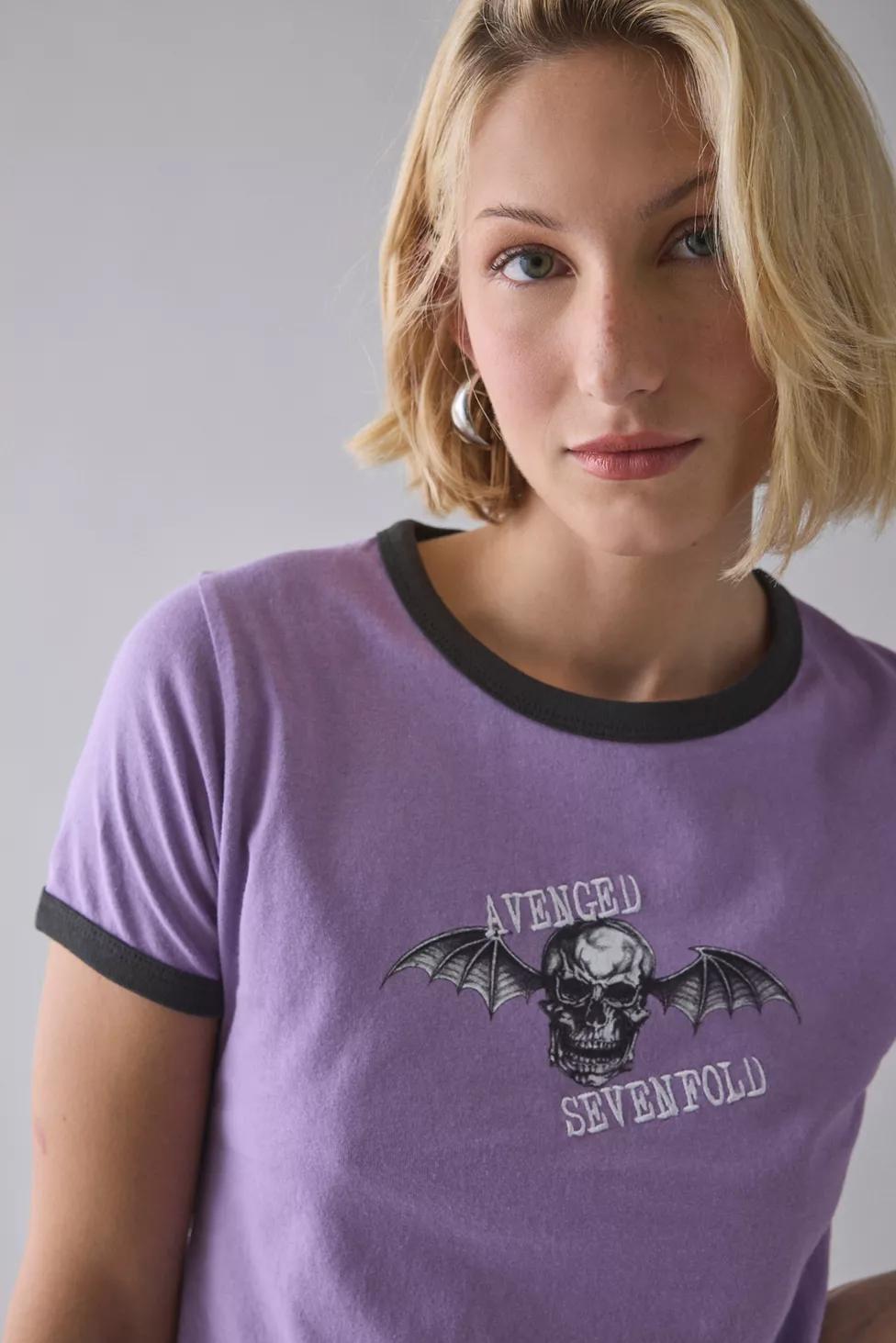 Avenged Sevenfold Band Graphic Ringer Baby Tee by URBAN OUTFITTERS