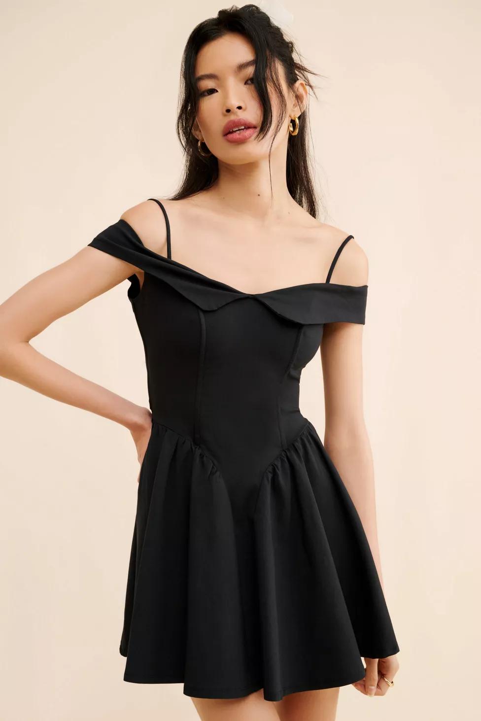 Beatrice Off-The-Shoulder Mini Dress by URBAN OUTFITTERS Beatrice Off-The-Shoulder Mini Dress by URBAN OUTFITTERS