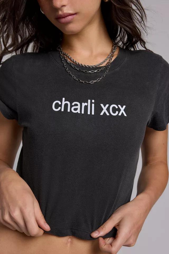 Charli XCX UO Exclusive Brat Wanna Guess Graphic Baby Tee by URBAN OUTFITTERS