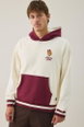 College Logo Graphic Colorblock Hoodie Sweatshirt by URBAN OUTFITTERS