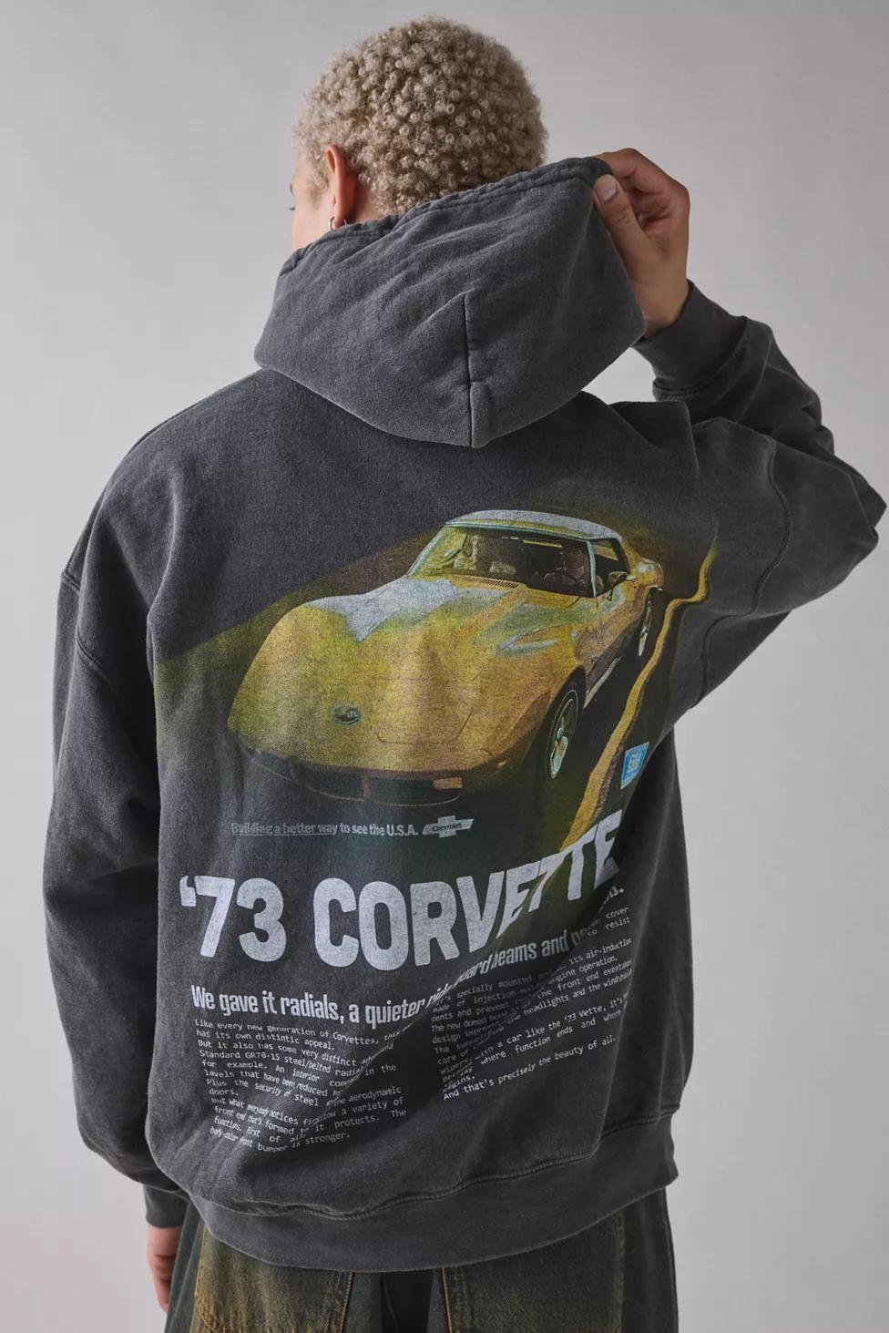 Corvette '73 Graphic Hoodie Sweatshirt by URBAN OUTFITTERS