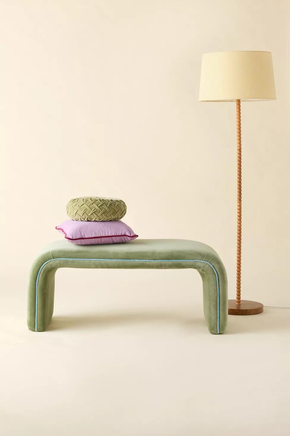 Jane Velvet Upholstered Bench by URBAN OUTFITTERS