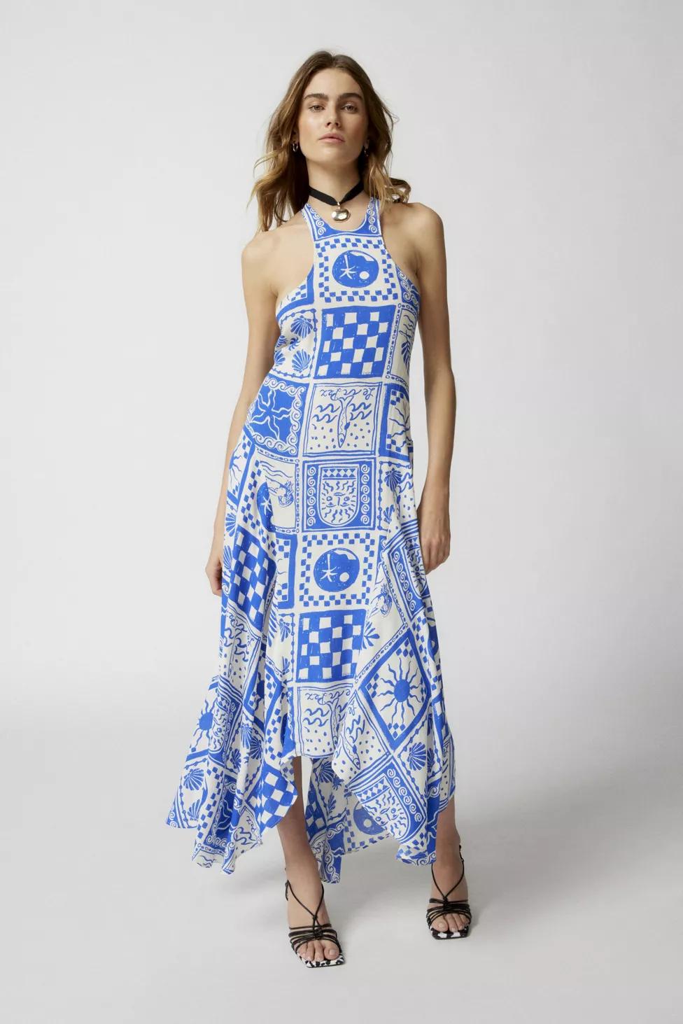 Janet Strappy-Back Midi Dress by URBAN OUTFITTERS