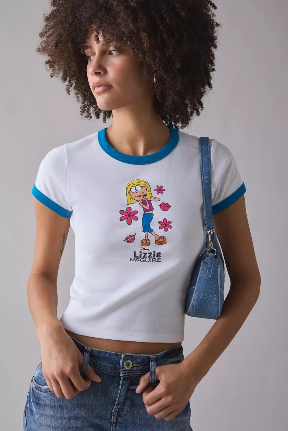 Lizzie McGuire Graphic Ringer Baby Tee by URBAN OUTFITTERS