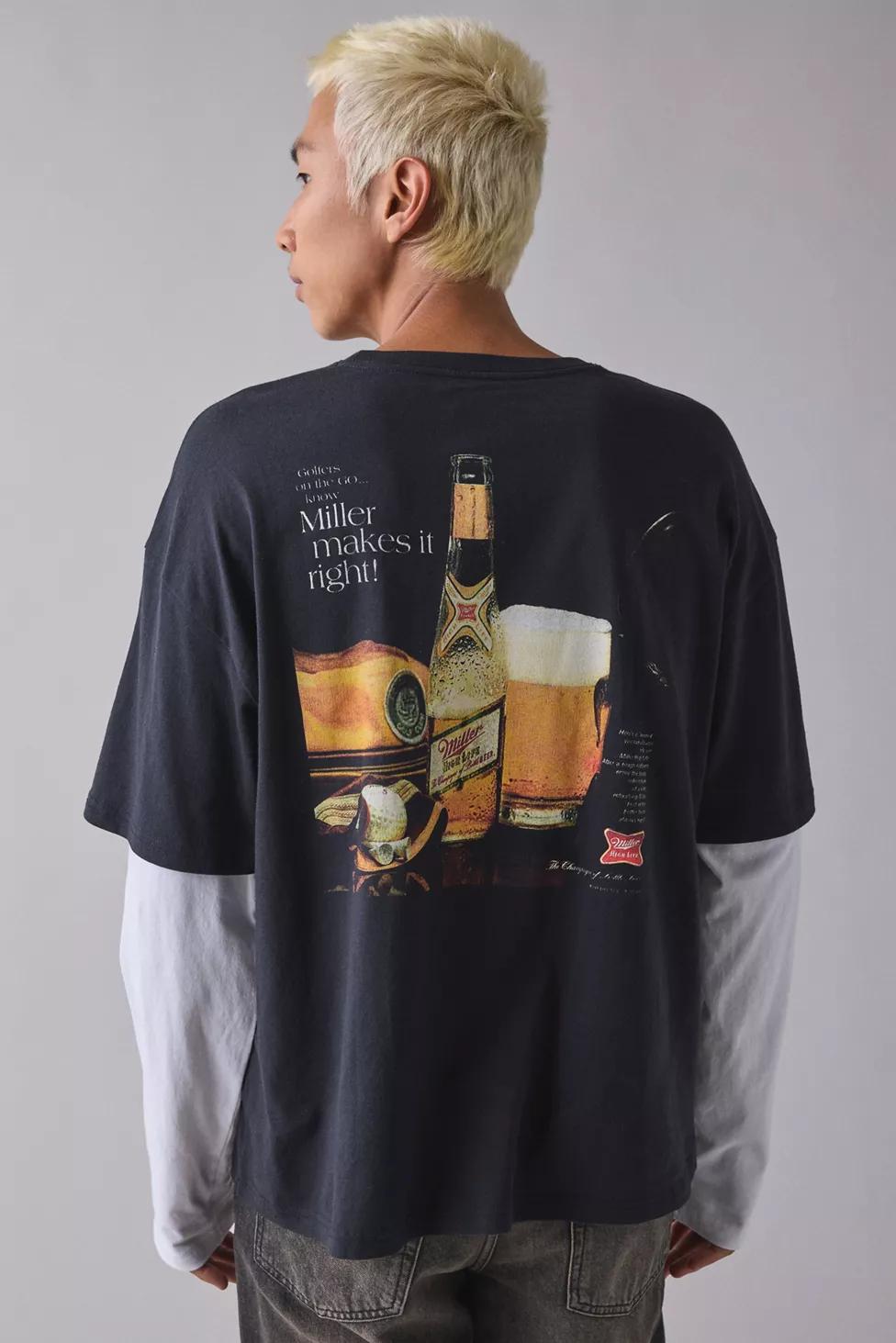 Miller High Life Double Life Graphic Tee by URBAN OUTFITTERS