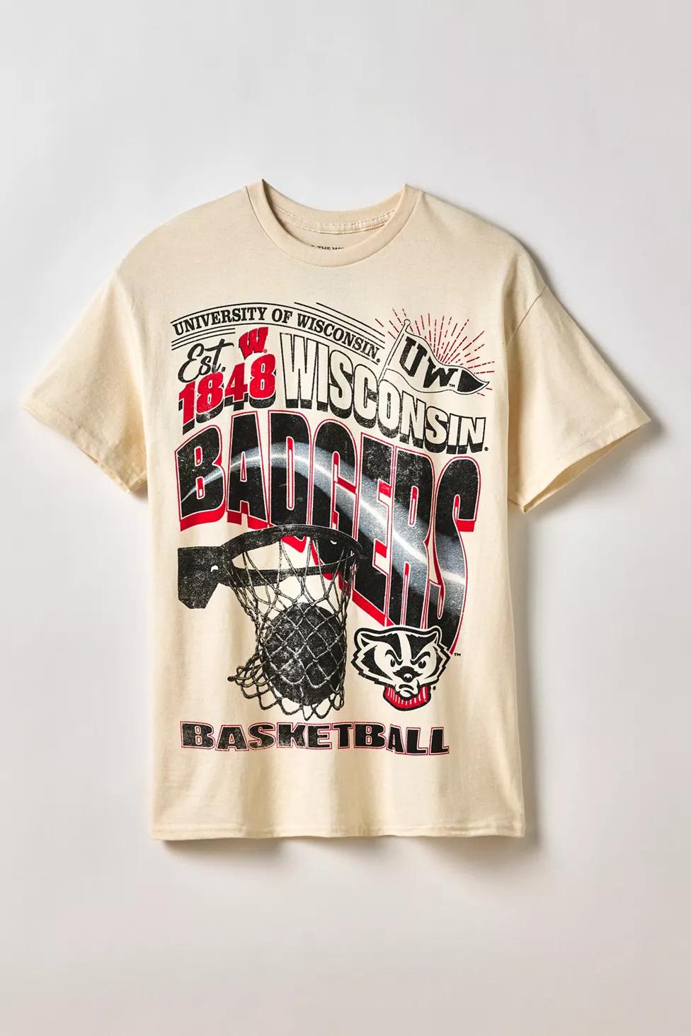 NCAA University Of Wisconsin Badgers Basketball Graphic Tee by URBAN OUTFITTERS